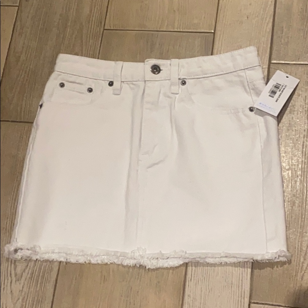 White Jean Skirt from Showpo
